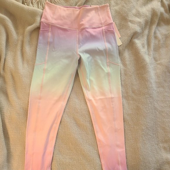 Pastel Rainbow Leggings with Pockets - Picture 1 of 5